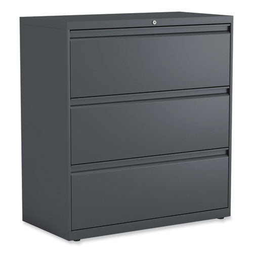 Lateral File, 3 Legal/letter/a4/a5-size File Drawers, Charcoal, 36" X 18.63" X 40.25"