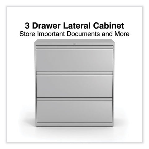 Lateral File, 3 Legal/letter/a4/a5-size File Drawers, Light Gray, 36" X 18.63" X 40.25"