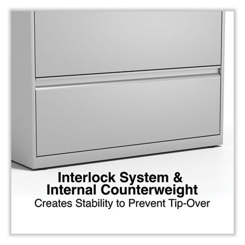 Lateral File, 4 Legal/letter-size File Drawers, Light Gray, 36" X 18.63" X 52.5"