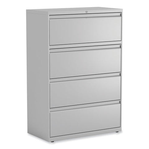 Lateral File, 4 Legal/letter-size File Drawers, Light Gray, 36" X 18.63" X 52.5"