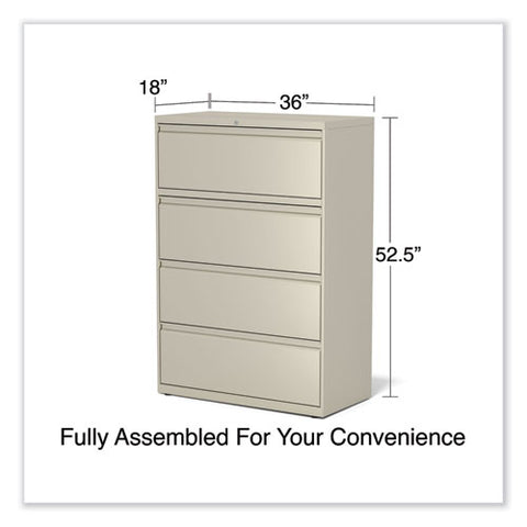 Lateral File, 4 Legal/letter-size File Drawers, Putty, 36" X 18.63" X 52.5"