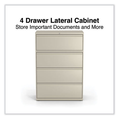 Lateral File, 4 Legal/letter-size File Drawers, Putty, 36" X 18.63" X 52.5"