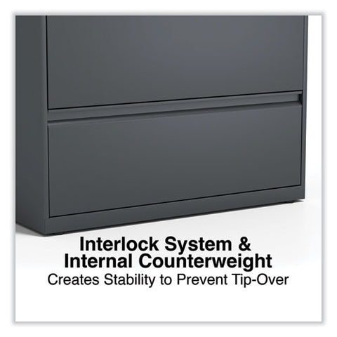 Lateral File, 5 Legal/letter/a4/a5-size File Drawers, Charcoal, 36" X 18.63" X 67.63"