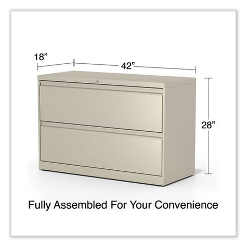 Lateral File, 2 Legal/letter-size File Drawers, Putty, 42" X 18.63" X 28"