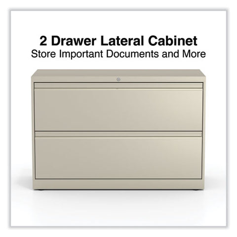 Lateral File, 2 Legal/letter-size File Drawers, Putty, 42" X 18.63" X 28"