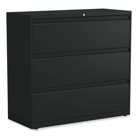 Lateral File, 3 Legal/letter/a4/a5-size File Drawers, Black, 42" X 18.63" X 40.25"