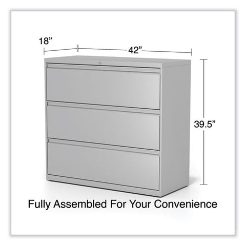 Lateral File, 3 Legal/letter/a4/a5-size File Drawers, Light Gray, 42" X 18.63" X 40.25"