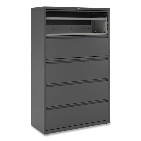 Lateral File, 5 Legal/letter/a4/a5-size File Drawers, Charcoal, 42" X 18.63" X 67.63"