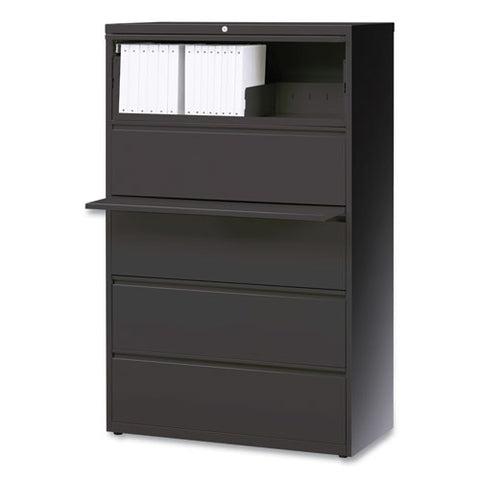 Lateral File, 5 Legal/letter/a4/a5-size File Drawers, Charcoal, 42" X 18.63" X 67.63"