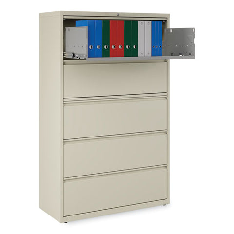 Lateral File, 5 Legal/letter/a4/a5-size File Drawers, Putty, 42" X 18.63" X 67.63"