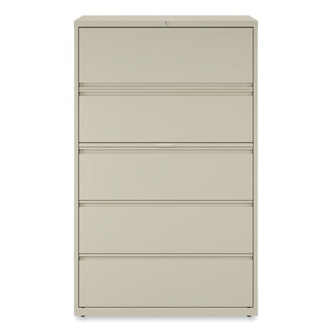 Lateral File, 5 Legal/letter/a4/a5-size File Drawers, Putty, 42" X 18.63" X 67.63"