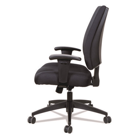 Alera Wrigley Series High Performance Mid-back Synchro-tilt Task Chair, Supports 275 Lb, 17.91" To 21.88" Seat Height, Black