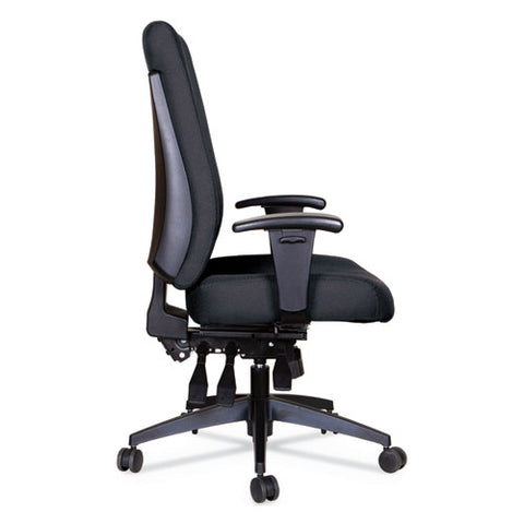 Alera Wrigley Series 24/7 High Performance High-back Multifunction Task Chair, Supports 300 Lb, 17.24" To 20.55" Seat, Black