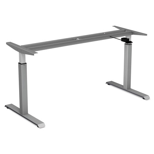 Adaptivergo Sit-stand Pneumatic Height-adjustable Table Base, 59.06" X 28.35" X 26.18" To 39.57", Gray