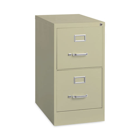 Two-drawer Economy Vertical File, Letter-size File Drawers, 15" X 22" X 28.37", Putty