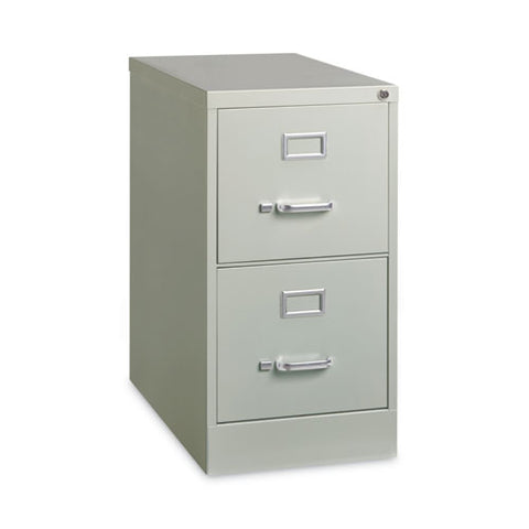 Two-drawer Economy Vertical File, Letter-size File Drawers, 15" X 26.5" X 28.37", Light Gray