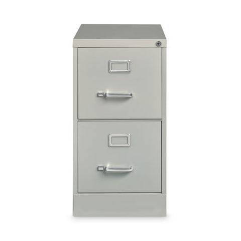 Two-drawer Economy Vertical File, Letter-size File Drawers, 15" X 26.5" X 28.37", Light Gray