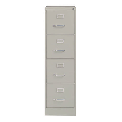 Economy Vertical File, 4 Letter-size File Drawers, Light Gray, 15" X 25" X 52"