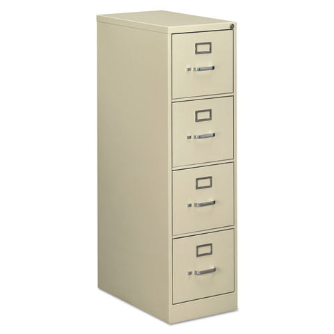 Economy Vertical File, 4 Letter-size File Drawers, Putty, 15" X 25" X 52"