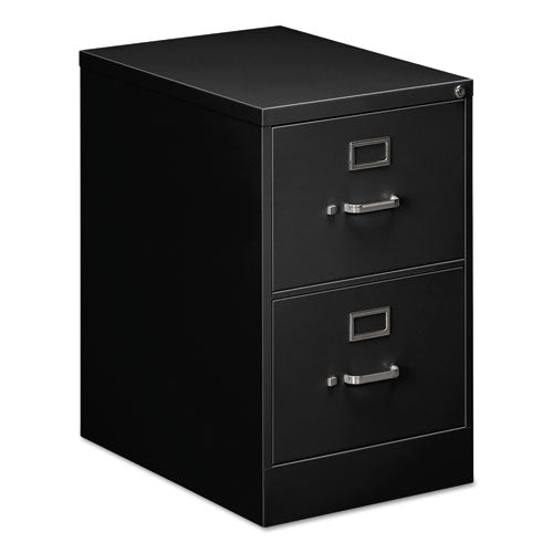 Two-drawer Economy Vertical File, 2 Legal-size File Drawers, Black, 18" X 25" X 28.38"