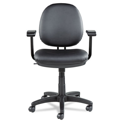 Alera Interval Series Swivel/tilt Task Chair, Bonded Leather Seat/back, Up To 275 Lb, 18.11" To 23.22" Seat Height, Black