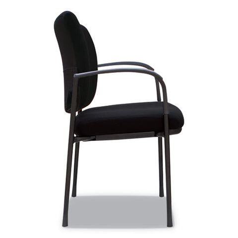 Alera Iv Series Fabric Back/seat Guest Chairs, 24.8" X 22.83" X 32.28", Black Seat, Black Back, Black Base, 2/carton