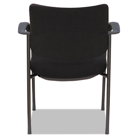 Alera Iv Series Fabric Back/seat Guest Chairs, 24.8" X 22.83" X 32.28", Black Seat, Black Back, Black Base, 2/carton