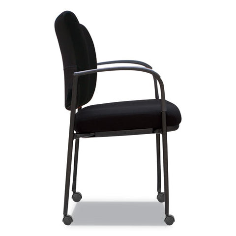 Alera Iv Series Fabric Back/seat Guest Chairs, 24.8" X 22.83" X 32.28", Black Seat, Black Back, Black Base, 2/carton