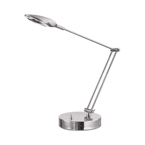 Adjustable Led Task Lamp With Usb Port, 11w X 6.25d X 26h, Brushed Nickel