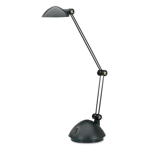 Twin-arm Task Led Lamp With Usb Port, 11.88w X 5.13d X 18.5h, Black