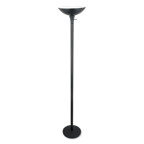 Torchier Floor Lamp, 12.5w X 12.5d X 72h, Matte Black