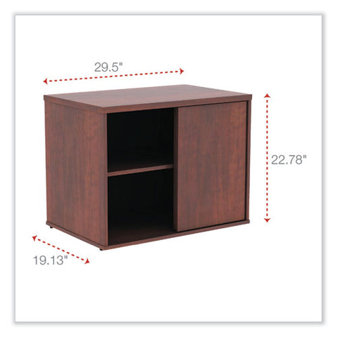 Alera Open Office Low Storage Cabinet Credenza, 29.5 X 19.13 X 22.78, Cherry