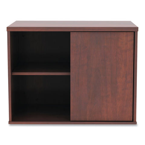 Alera Open Office Low Storage Cabinet Credenza, 29.5 X 19.13 X 22.78, Cherry