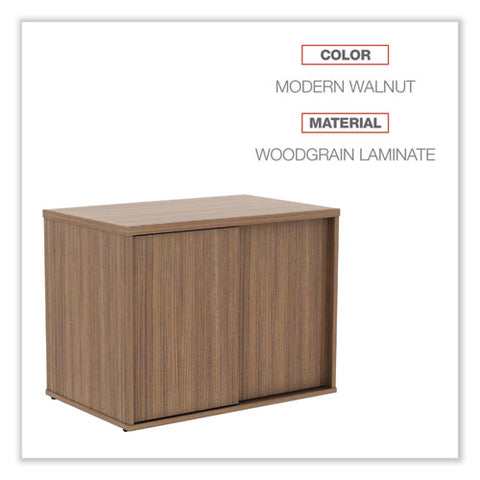 Alera Open Office Low Storage Cabinet Credenza, 29.5 X 19.13 X 22.78, Walnut