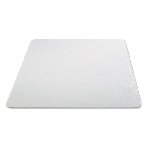 All Day Use Non-studded Chair Mat For Hard Floors, 46 X 60, Rectangular, Clear