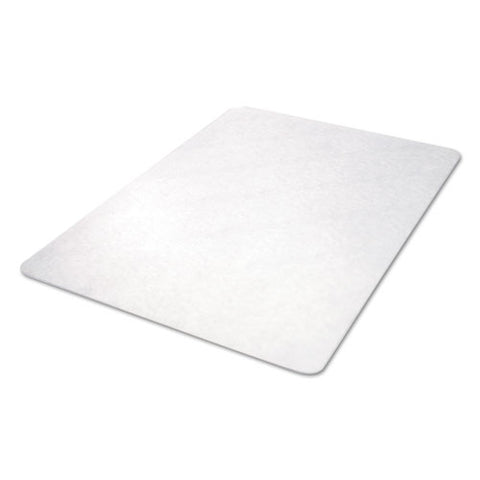 All Day Use Non-studded Chair Mat For Hard Floors, 46 X 60, Rectangular, Clear