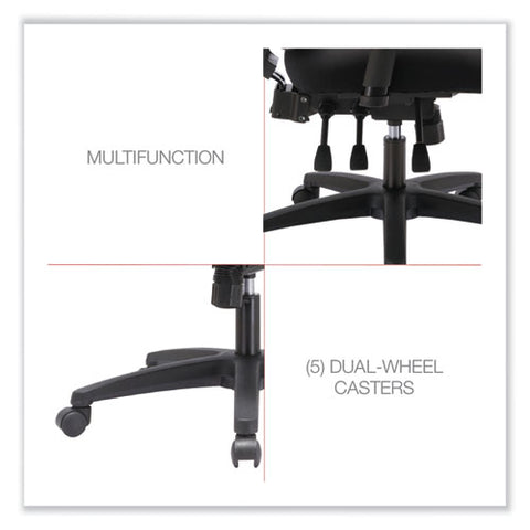 Alera Envy Series Mesh High-back Multifunction Chair, Supports Up To 250 Lb, 16.88" To 21.5" Seat Height, Black