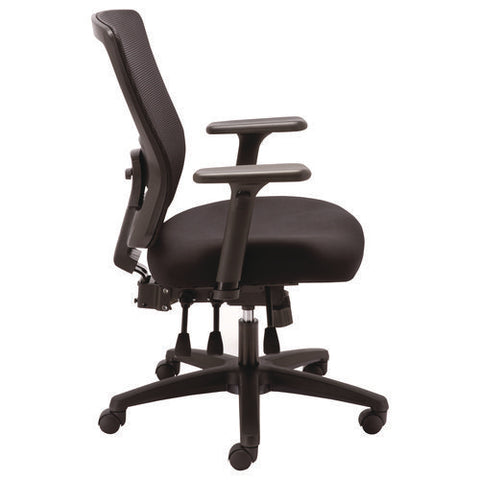 Alera Envy Series Mesh Mid-back Multifunction Chair, Supports Up To 250 Lb, 17" To 21.5" Seat Height, Black