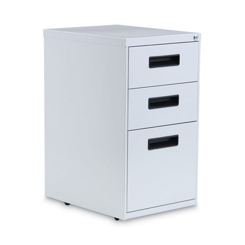 File Pedestal, Left Or Right, 3-drawers: Box/box/file, Legal/letter, Light Gray, 14.96" X 19.29" X 27.75"