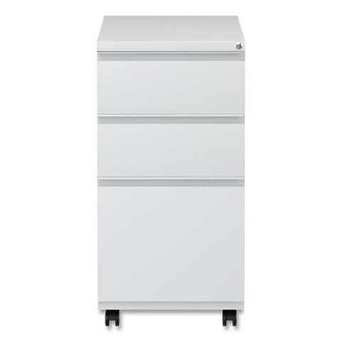 File Pedestal With Full-length Pull, Left/right, 3-drawers: Box/box/file, Legal/letter, Light Gray, 14.96" X 19.29" X 27.75"