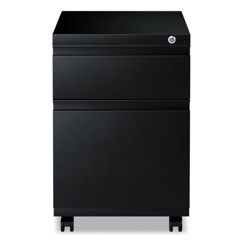 File Pedestal With Full-length Pull, Left Or Right, 2-drawers: Box/file, Legal/letter, Black, 14.96" X 19.29" X 21.65"