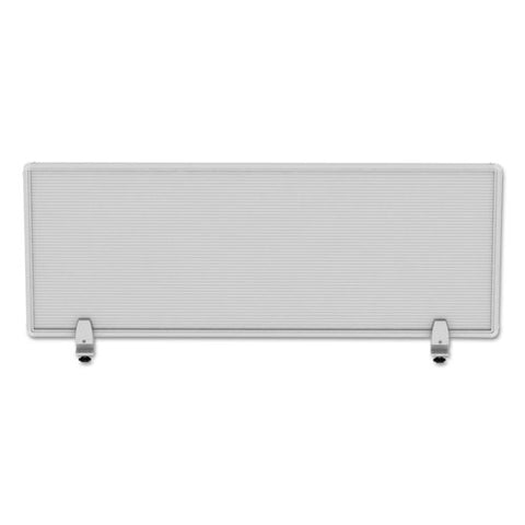 Polycarbonate Privacy Panel, 47w X 0.5d X 18h, Silver/clear