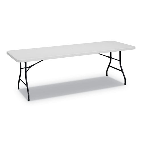 Rectangular Plastic Folding Table, 96w X 30d X 29.25h, White