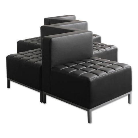 Alera Qub Series Ottoman, 26.38w X 21.5d X 17.5h, Black