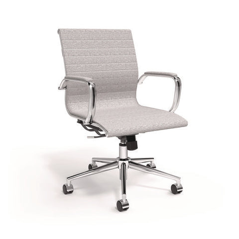 Siskin Fabric Managers Chair, Supports Up To 275 Lb, 16.93 To 20.67 Seat Height, Gray Seat, Gray Back, Chrome Base