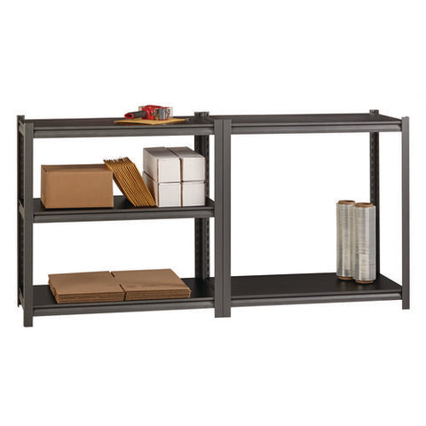 Steel Shelving Unit With Laminate Shelves, Five-shelf, 36w X 18d X 72h, Steel, Black/gun Metal Gray