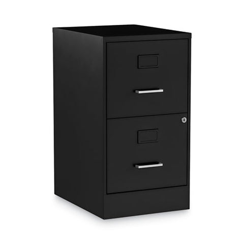 Soho Vertical File Cabinet, 2 Drawers: File/file, Letter, Black, 14" X 18" X 24.1"