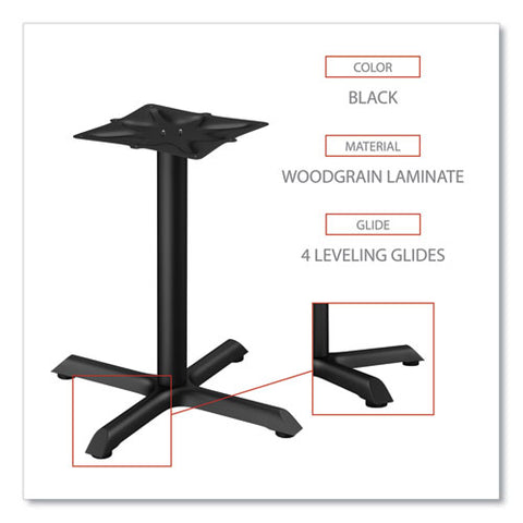 Alera Hospitality Series Single-column Bases, 27.5" Diameter, 28.5"h, 300 Lb Cap, Steel, Black