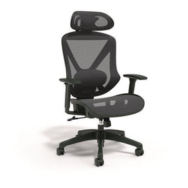 Alera Taunton Ergonomic Mesh Swivel Task Chair, Supports Up To 275lb, 17.44 To 20.98 Seat Height, Black Seat/back, Black Base