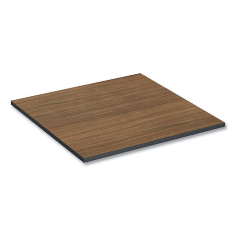 Reversible Laminate Table Top, Square, 35.38w X 35.38d, Espresso/walnut